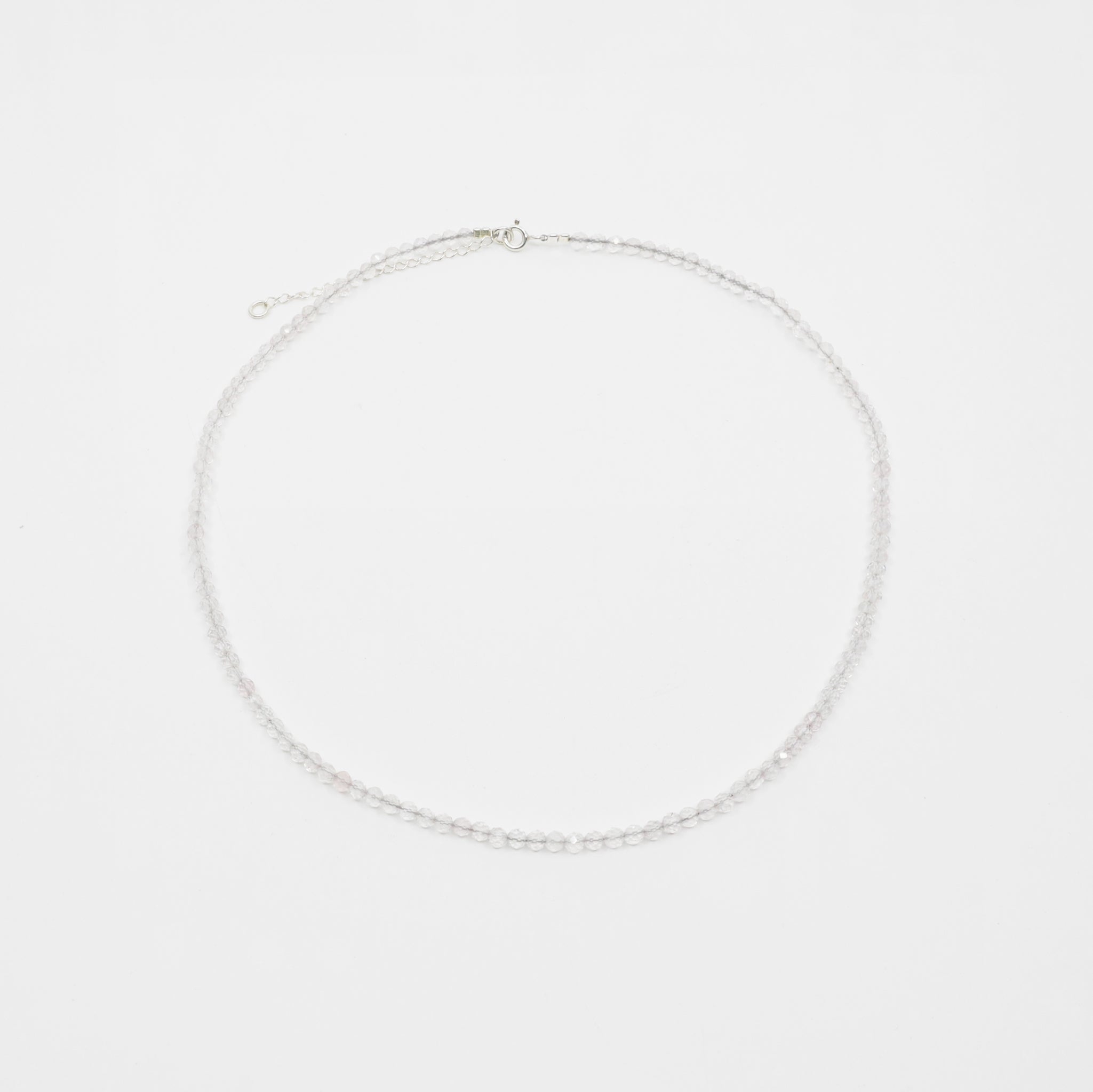 Colar Cristal Transparente Facetado