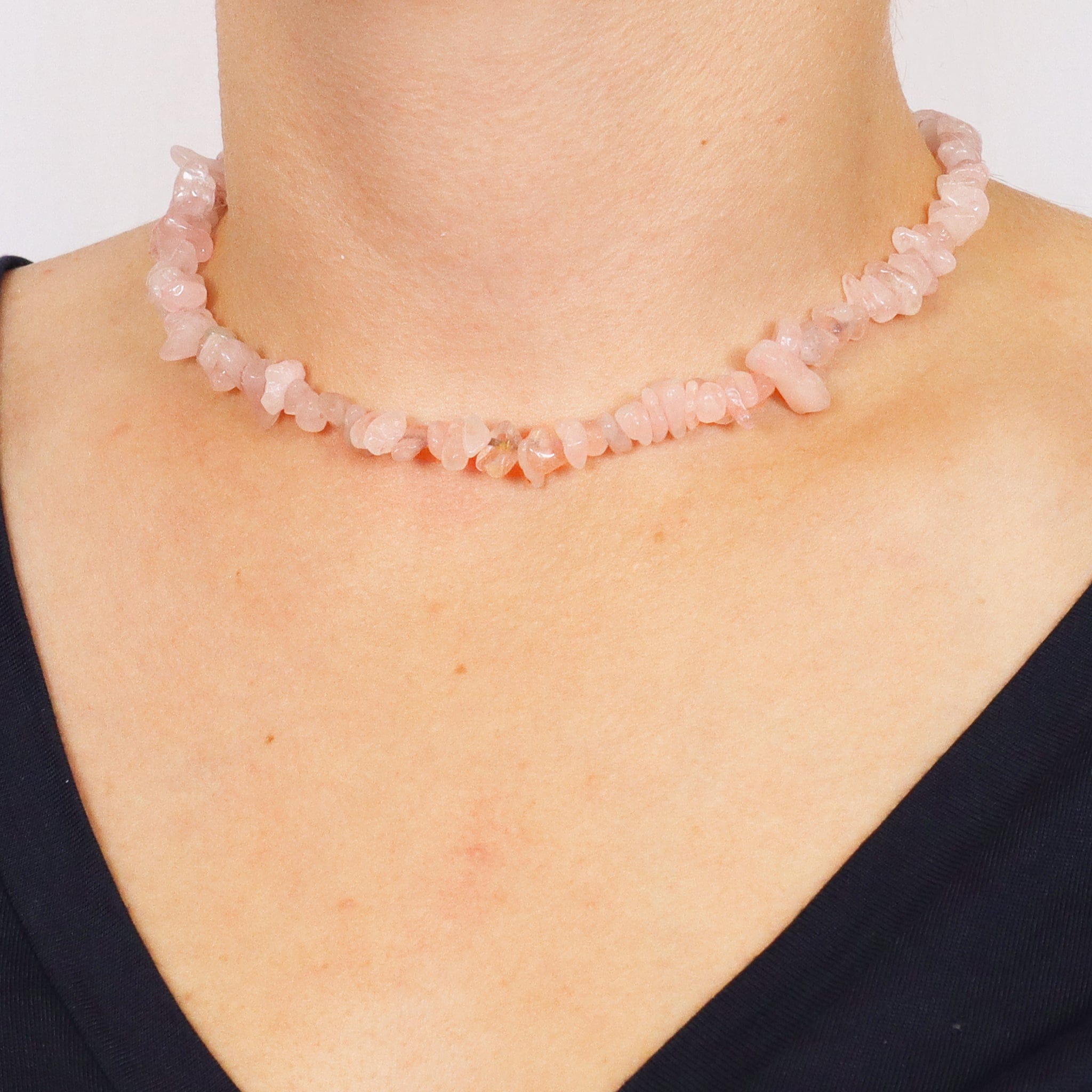 Choker de Quartzo Rosa Colares Chokers Comprar na Loja WeMystic