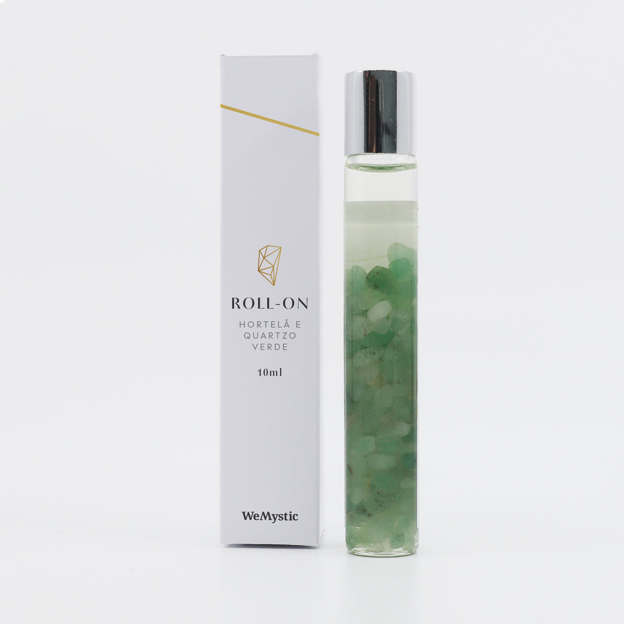 Roll-on de Óleo Essencial de Hortelã com Quartzo Verde