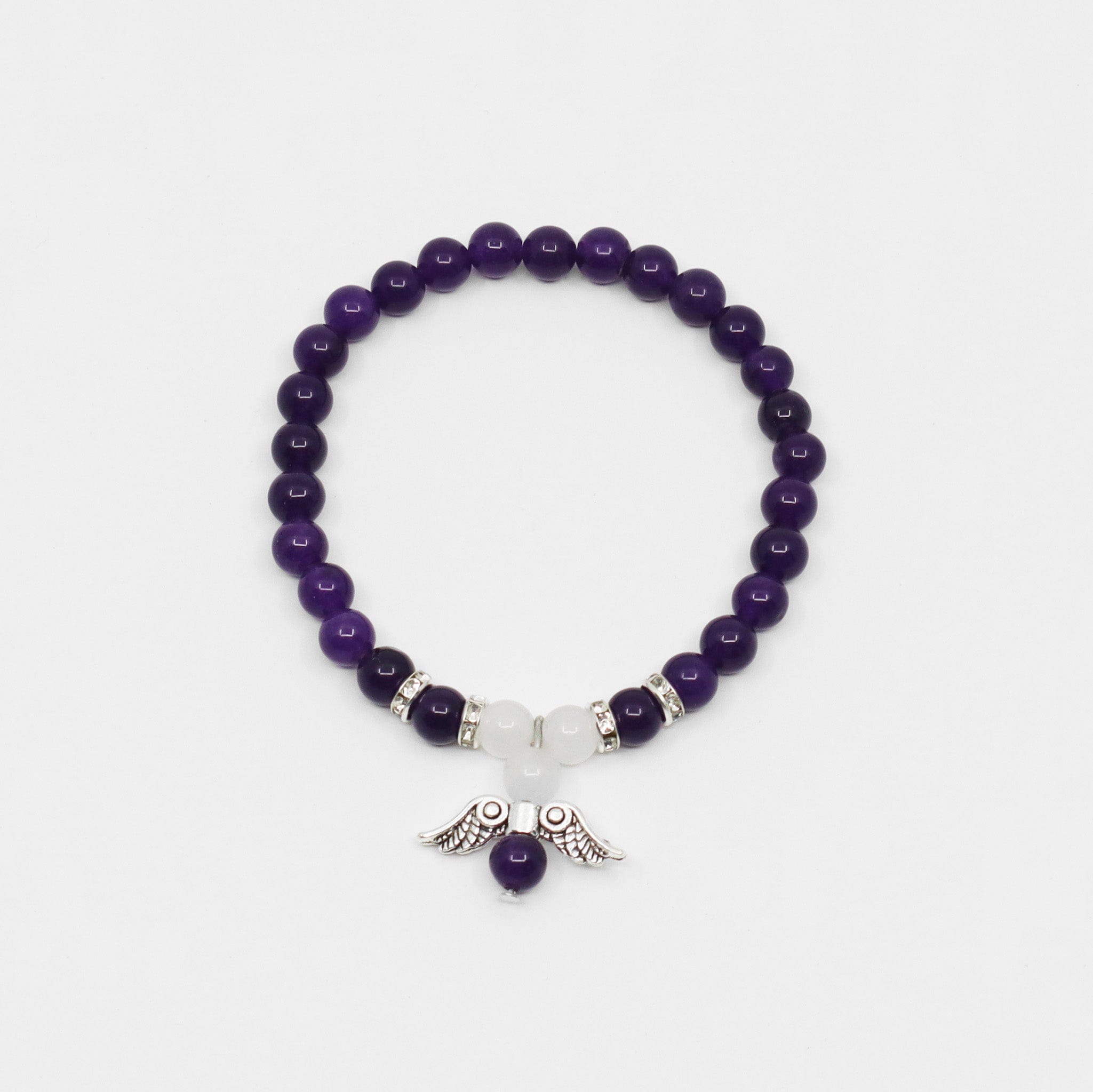 Pulseira Anjo da Guarda Ametista Pulseiras com Pedras Comprar na Loja WeMystic