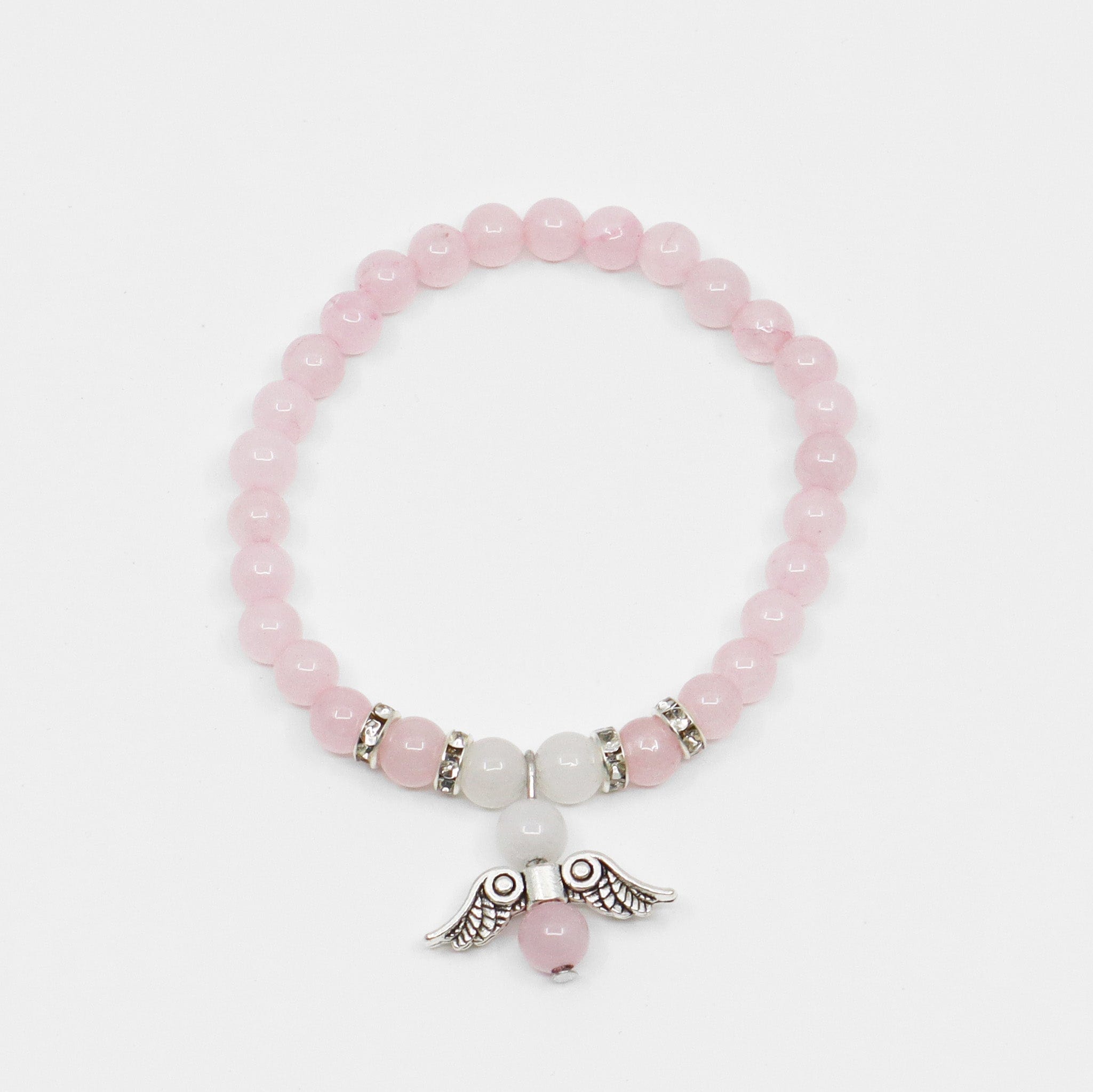 Pulseira Anjo da Guarda Quartzo Rosa Pulseiras com Pedras Comprar na Loja WeMystic