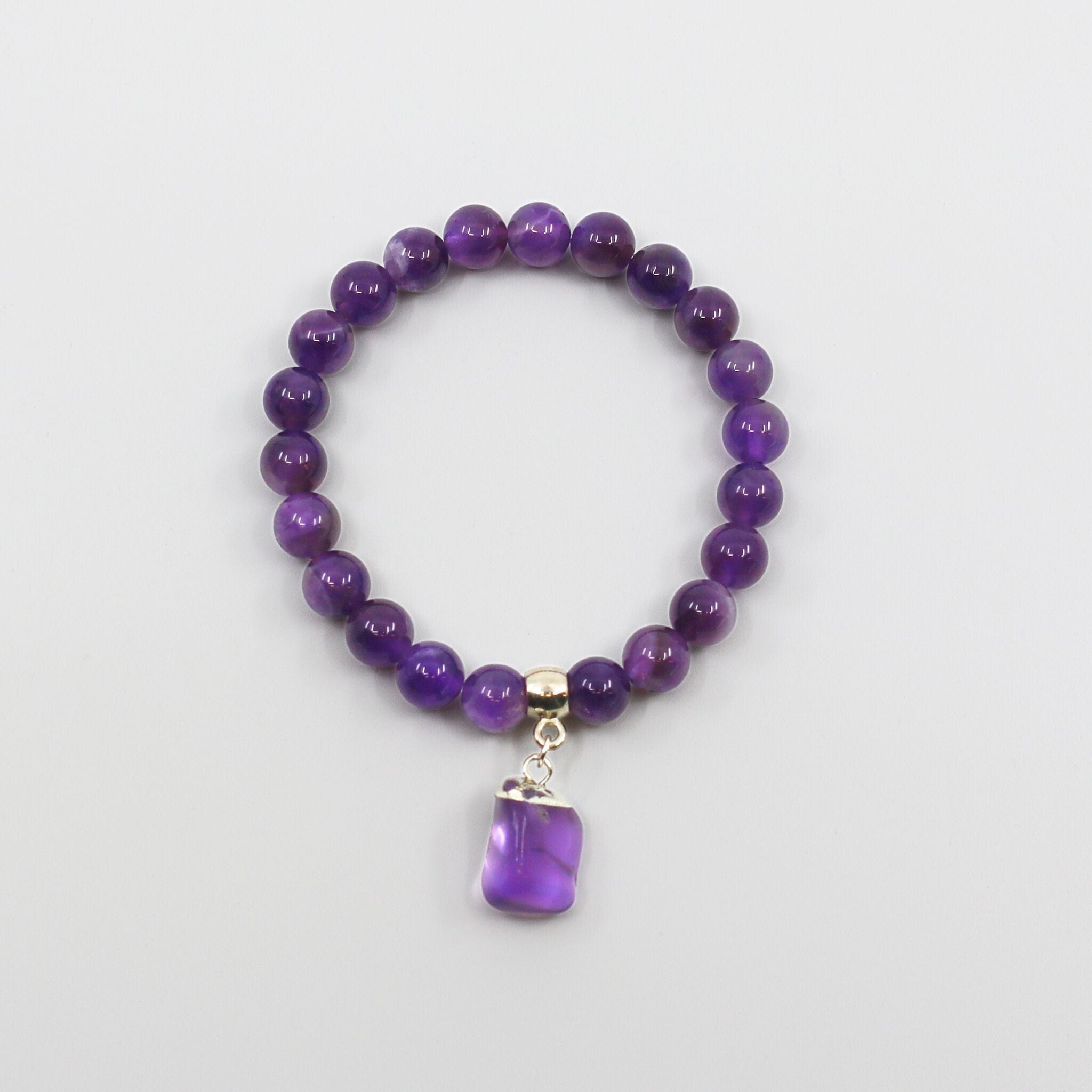 Pulseira de Ametista com Pingente Pulseiras com Pedras Comprar na Loja WeMystic