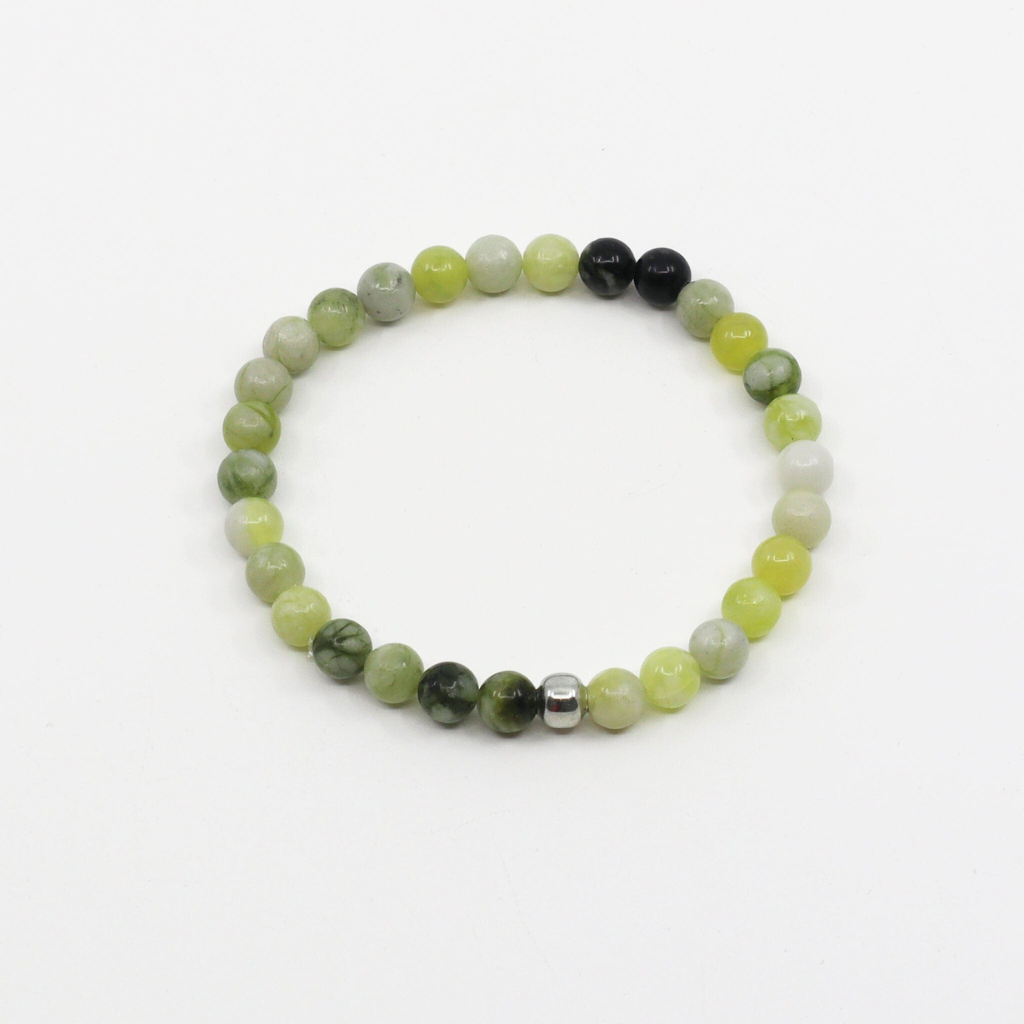 Pulseira Fina com Jade