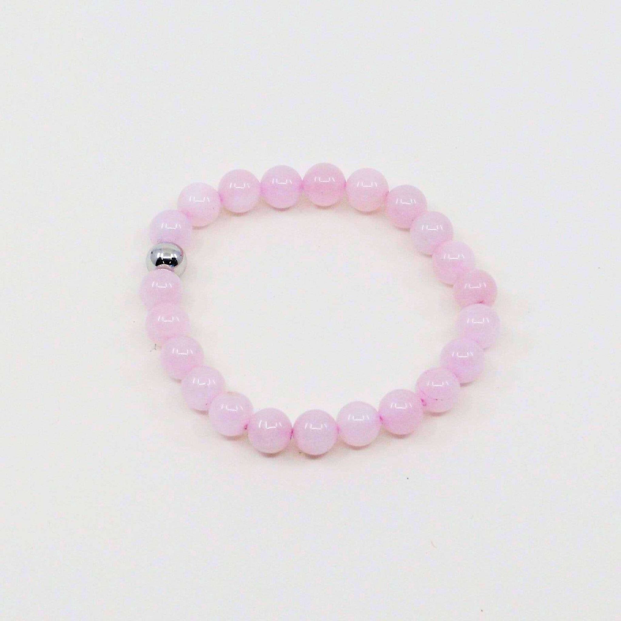 Pulseira de Quartzo Rosa Simples Pulseiras com Pedras Comprar na Loja WeMystic