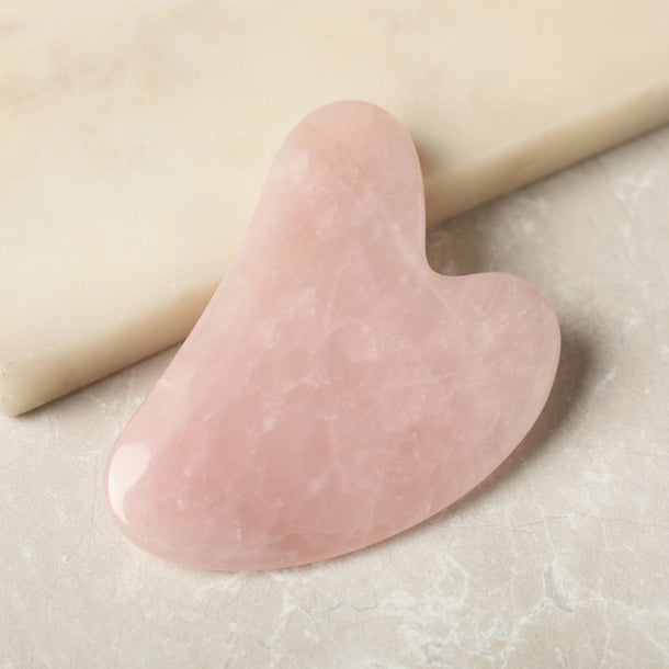 Gua Sha de Quartzo Rosa