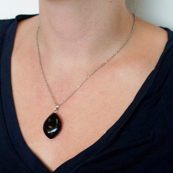 Pingente de Obsidiana Negra Gota Pingentes com Pedras Comprar na Loja WeMystic