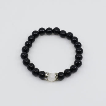 Pulseira de Ônix com Selenita Pulseiras com Pedras Comprar na Loja WeMystic